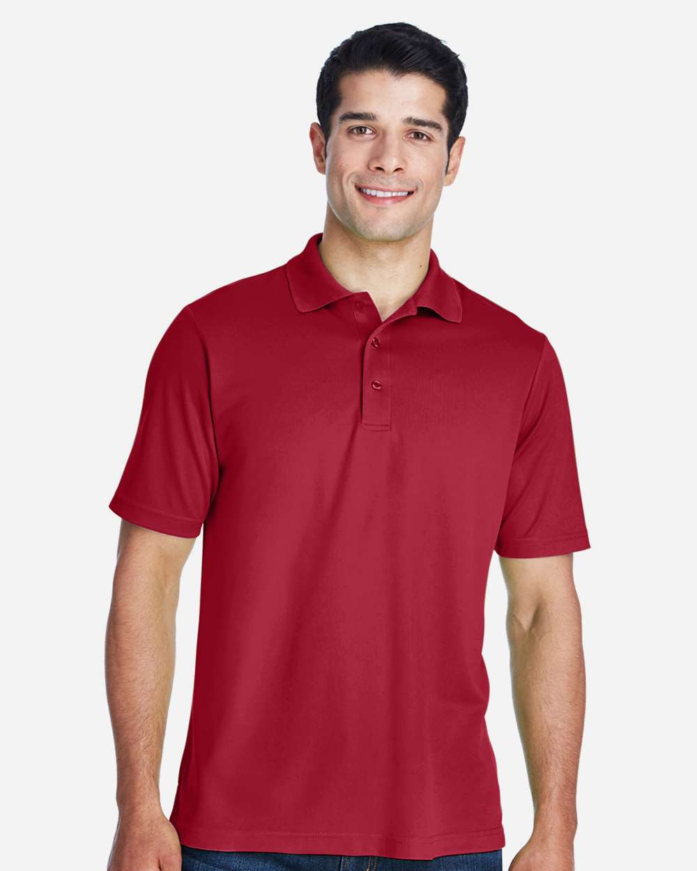 Red men’s polo shirt short sleeve classic fit of Ad It Up in Albuquerque