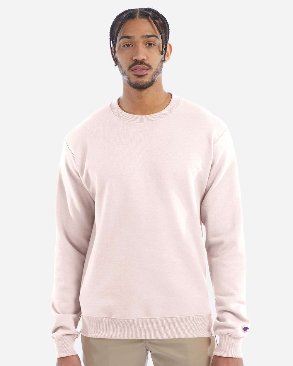 Light pink crewneck sweatshirt classic fit of Ad It Up in Albuquerque