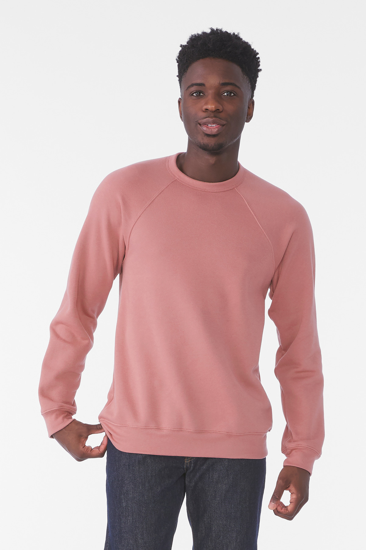 Light pink crewneck sweatshirt classic fit of Ad It Up in Albuquerque