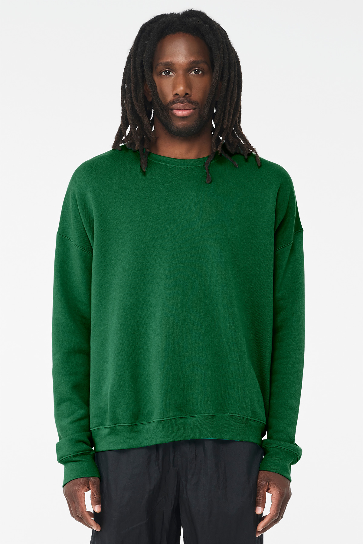 Green men’s crewneck sweatshirt classic fit of Ad It Up in Albuquerque