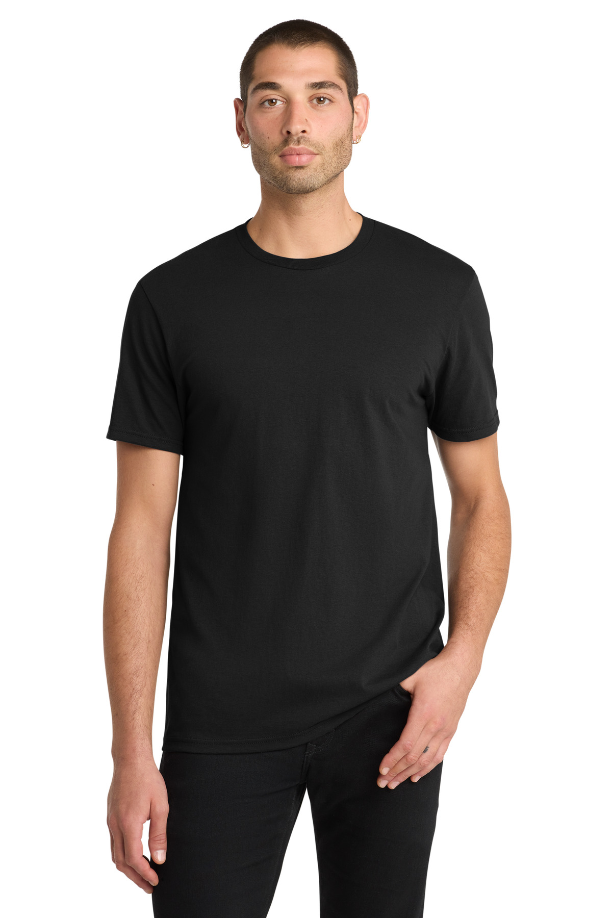 Black men’s t-shirt short sleeve modern fit of Ad It Up in Albuquerque