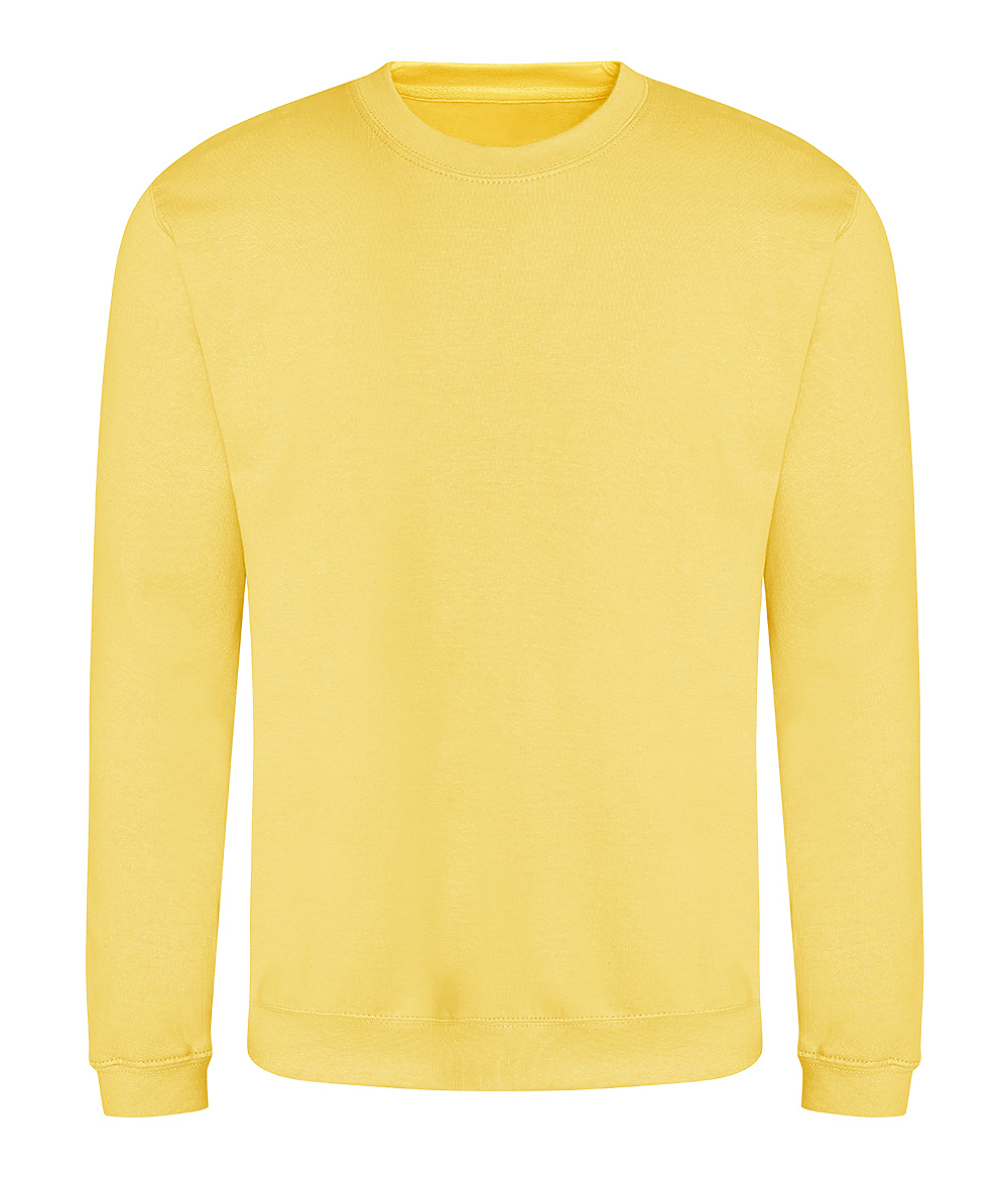Yellow crewneck sweatshirt classic fit of Ad It Up in Albuquerque