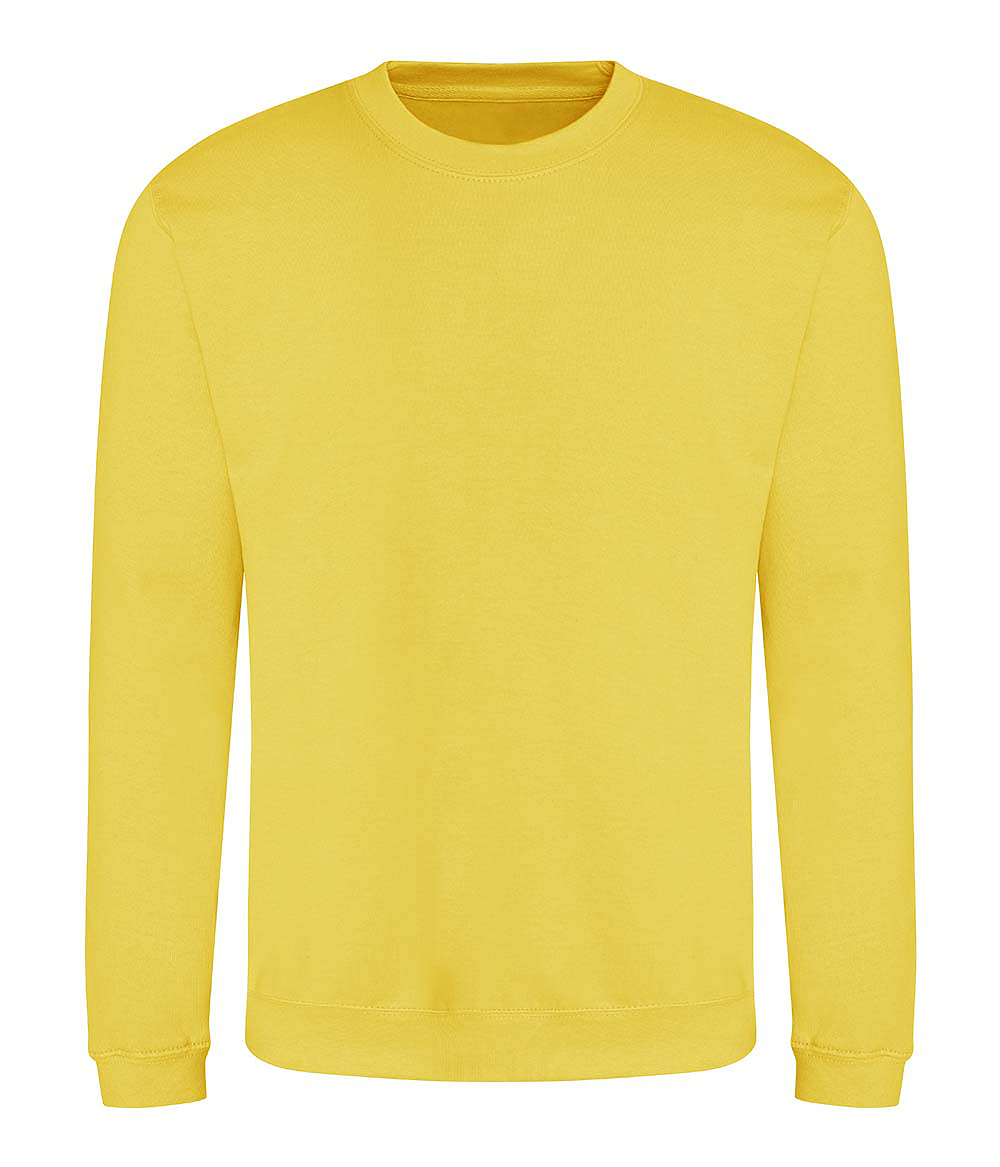 Yellow crewneck sweatshirt classic fit of Ad It Up in Albuquerque