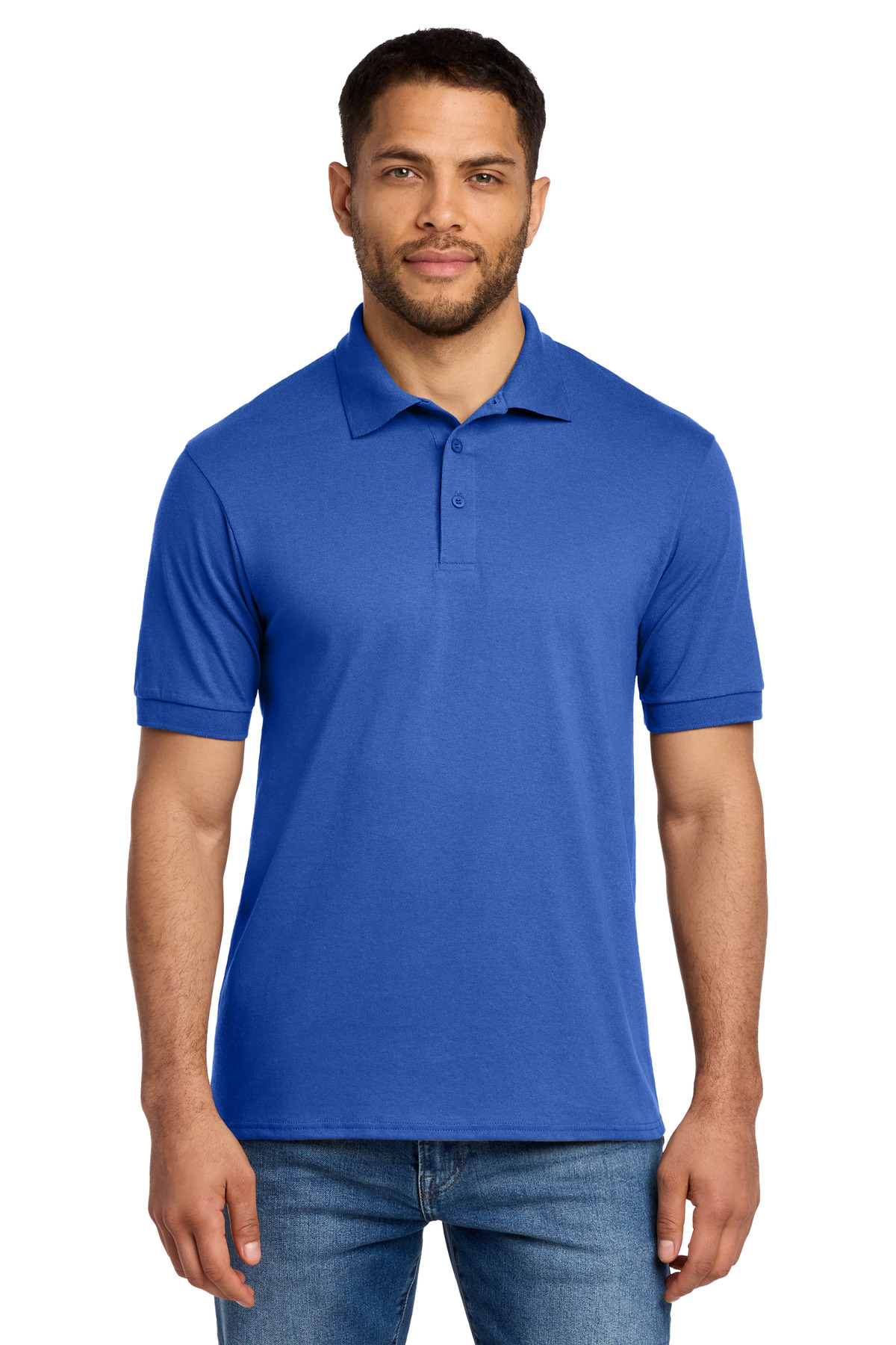 Dark Blue men’s polo shirt short sleeve classic fit of Ad It Up in Albuquerque