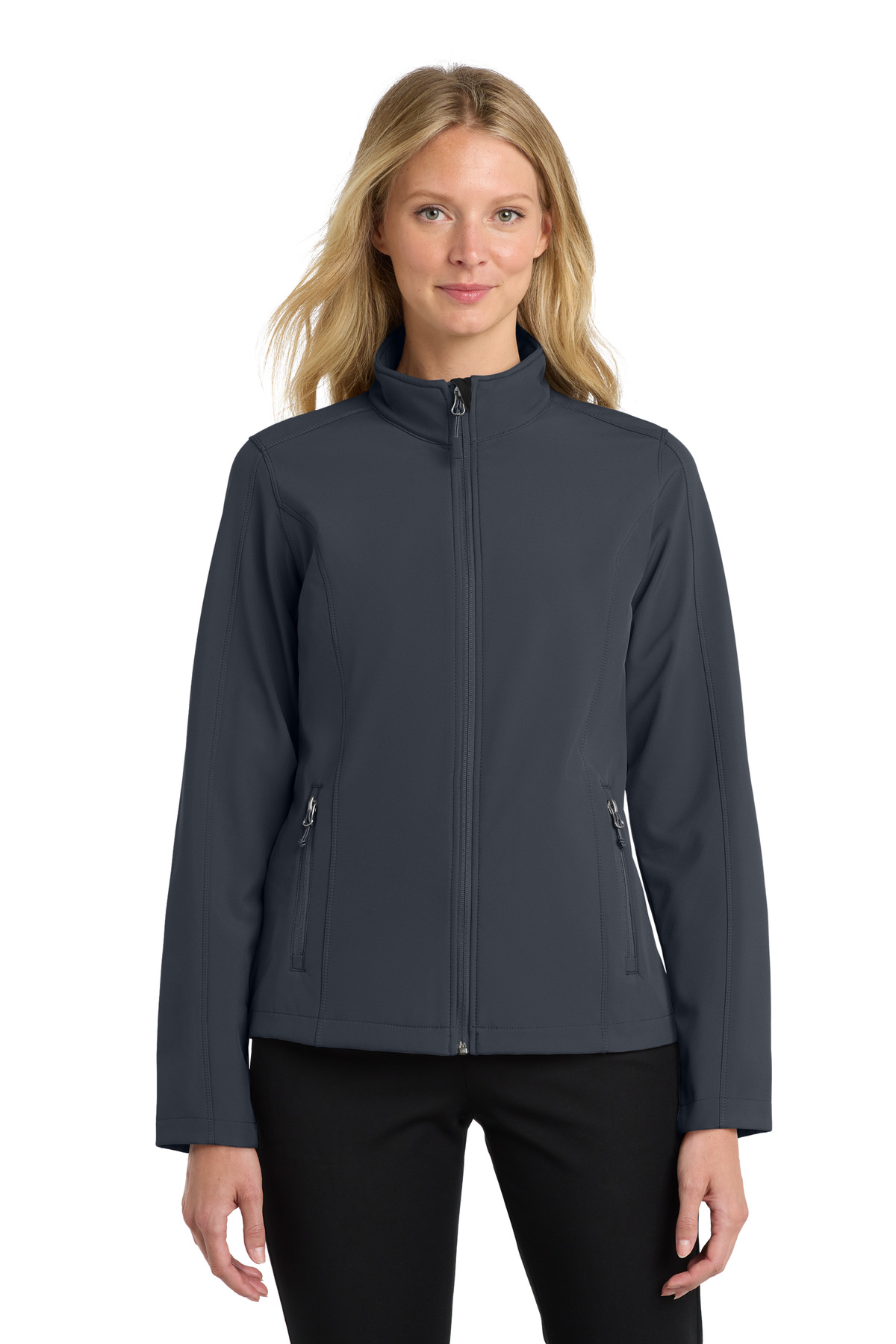 Women’s dark gray full-zip jacket of Ad It Up in Albuquerque
