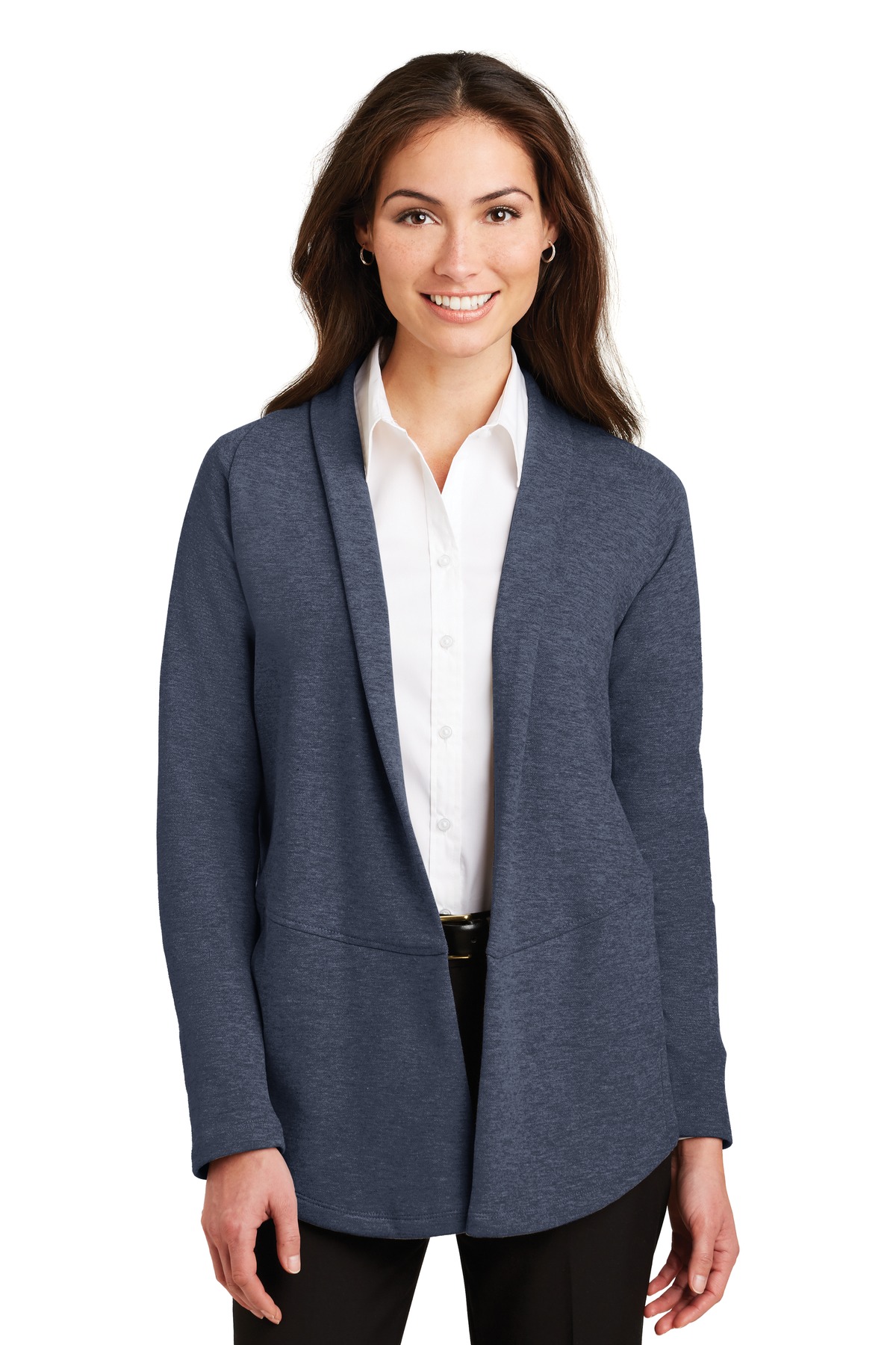 Navy women’s blazer business casual jacket of Ad It Up in Albuquerque