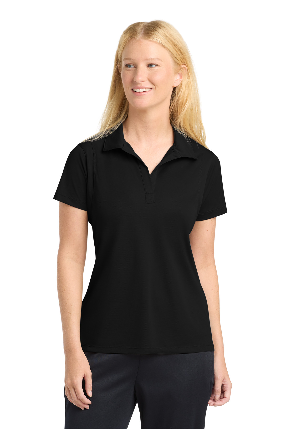 Black women’s polo shirt short sleeve classic fit of Ad It Up in Albuquerque