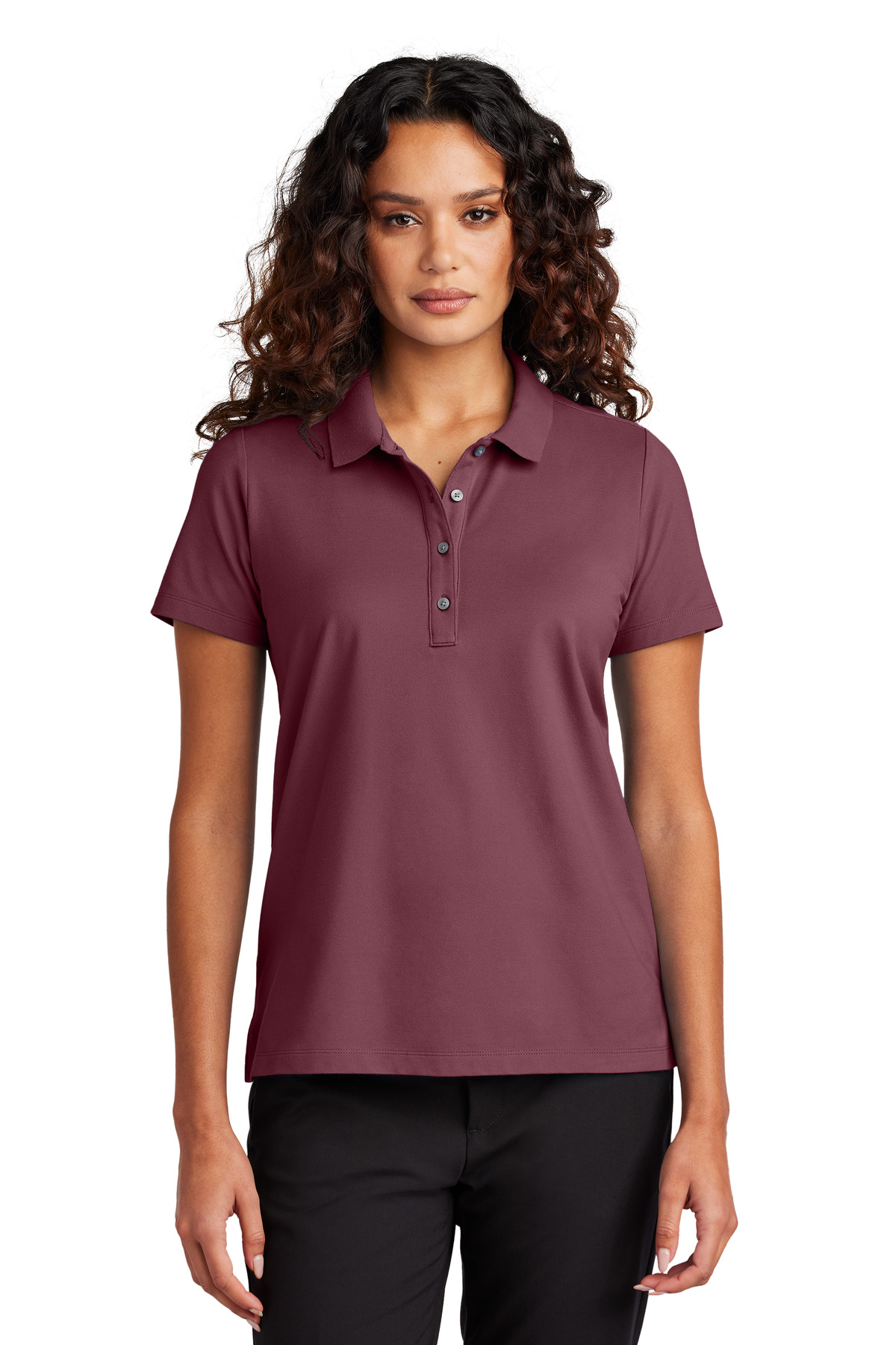 Mauve women’s polo shirt short sleeve classic fit of Ad It Up in Albuquerque