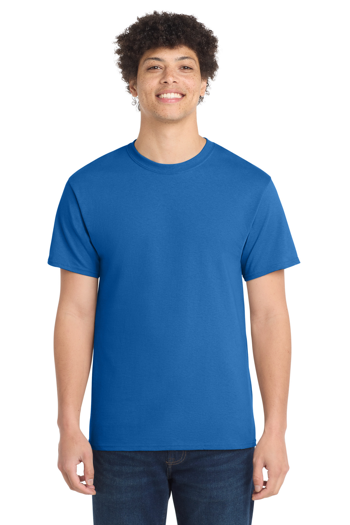 Blue men’s t-shirt short sleeve classic fit by Ad It Up in Albuquerque