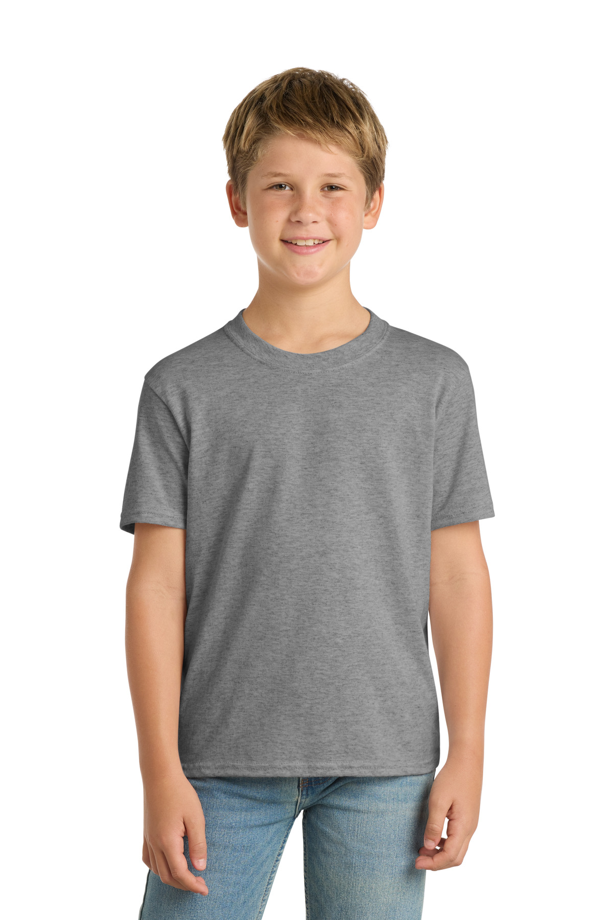 Kids light gray t-shirt short sleeve classic fit of Ad It Up in Albuquerque