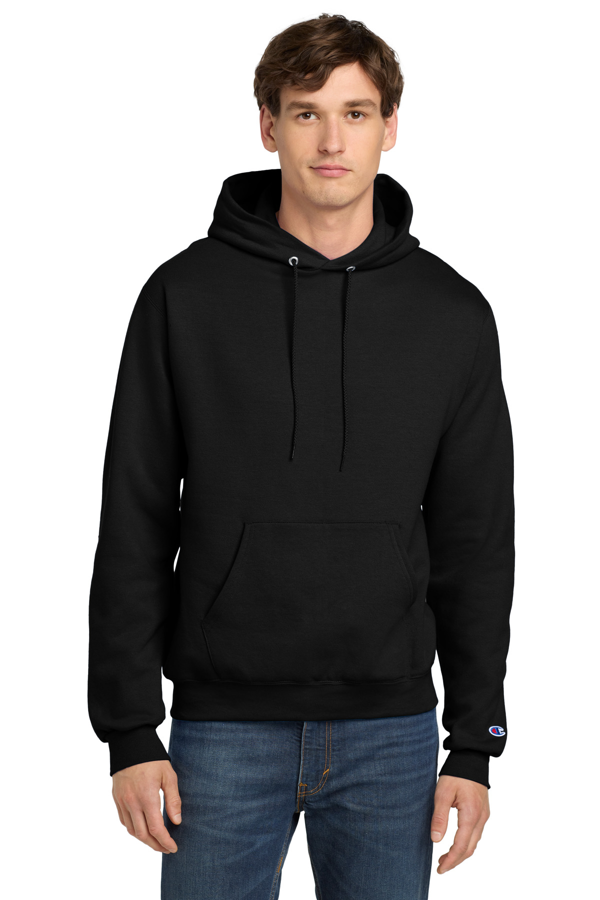 Black men’s pullover hoodie sweatshirt classic fit of Ad It Up in Albuquerque