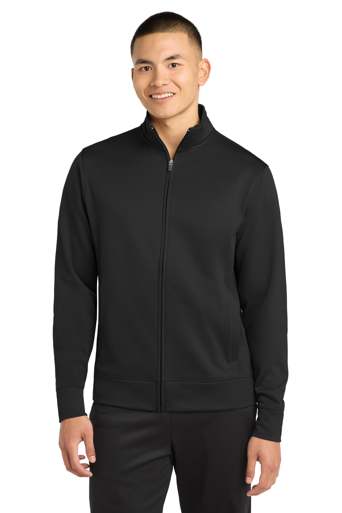 Black men’s full zip athletic jacket classic fit of Ad It Up in Albuquerque