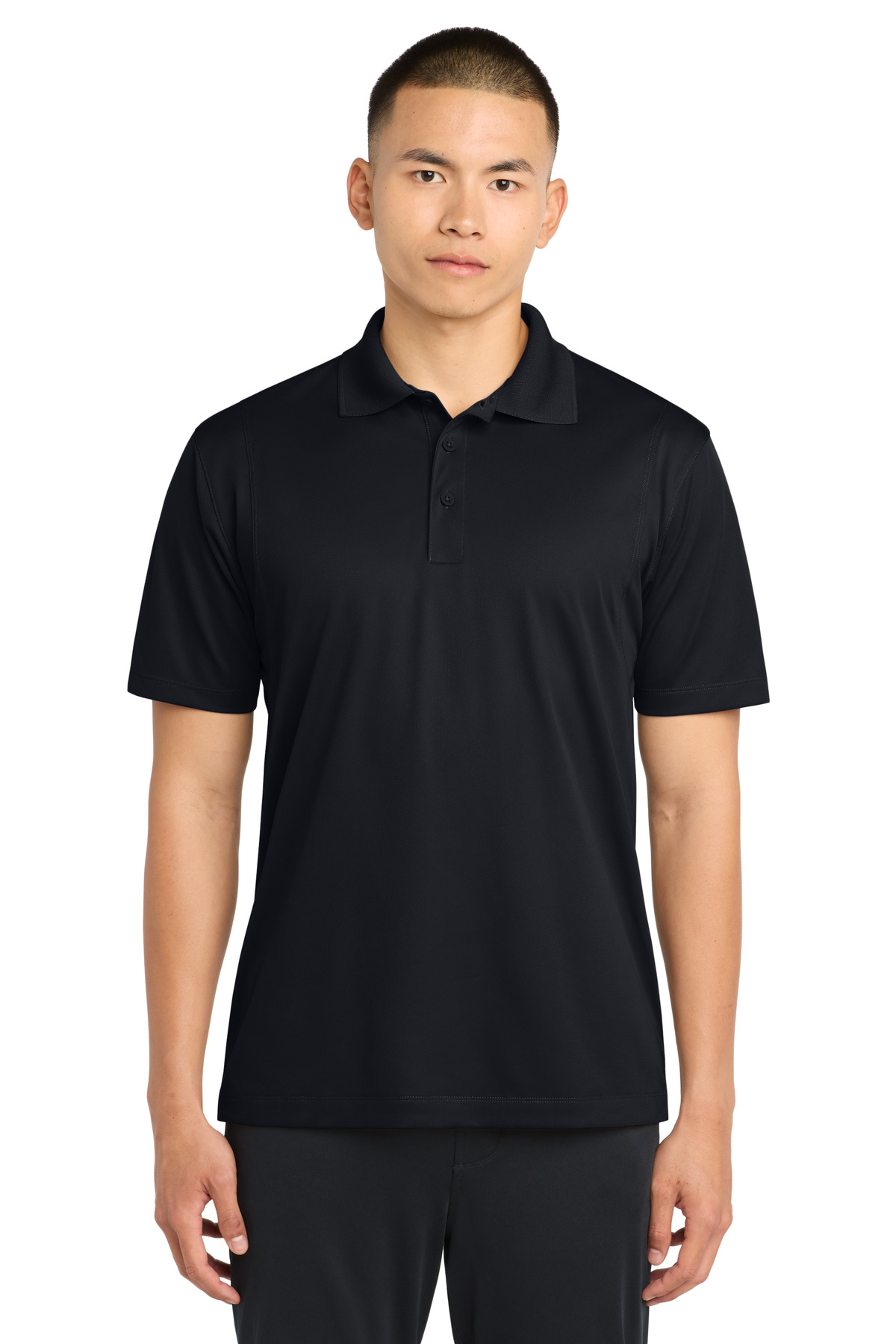 Black youth polo shirt short sleeve classic fit of Ad It Up in Albuquerque
