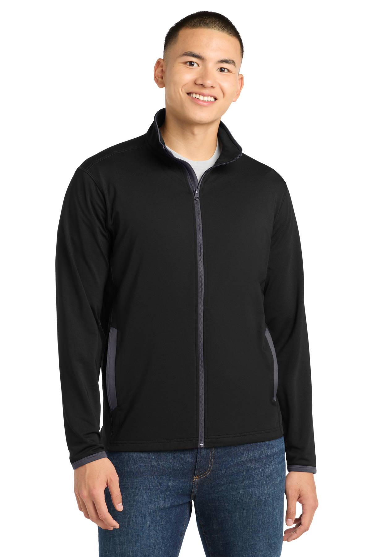 Black men’s zip up jacket classic fit of Ad It Up in Albuquerque