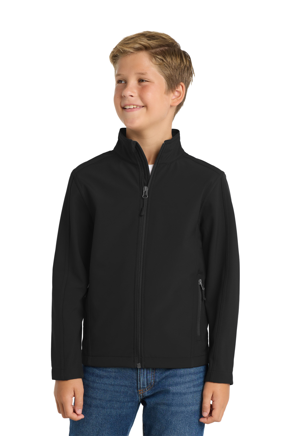 Kids black zip-up jacket lightweight outerwear of Ad It Up in Albuquerque, New Mexico